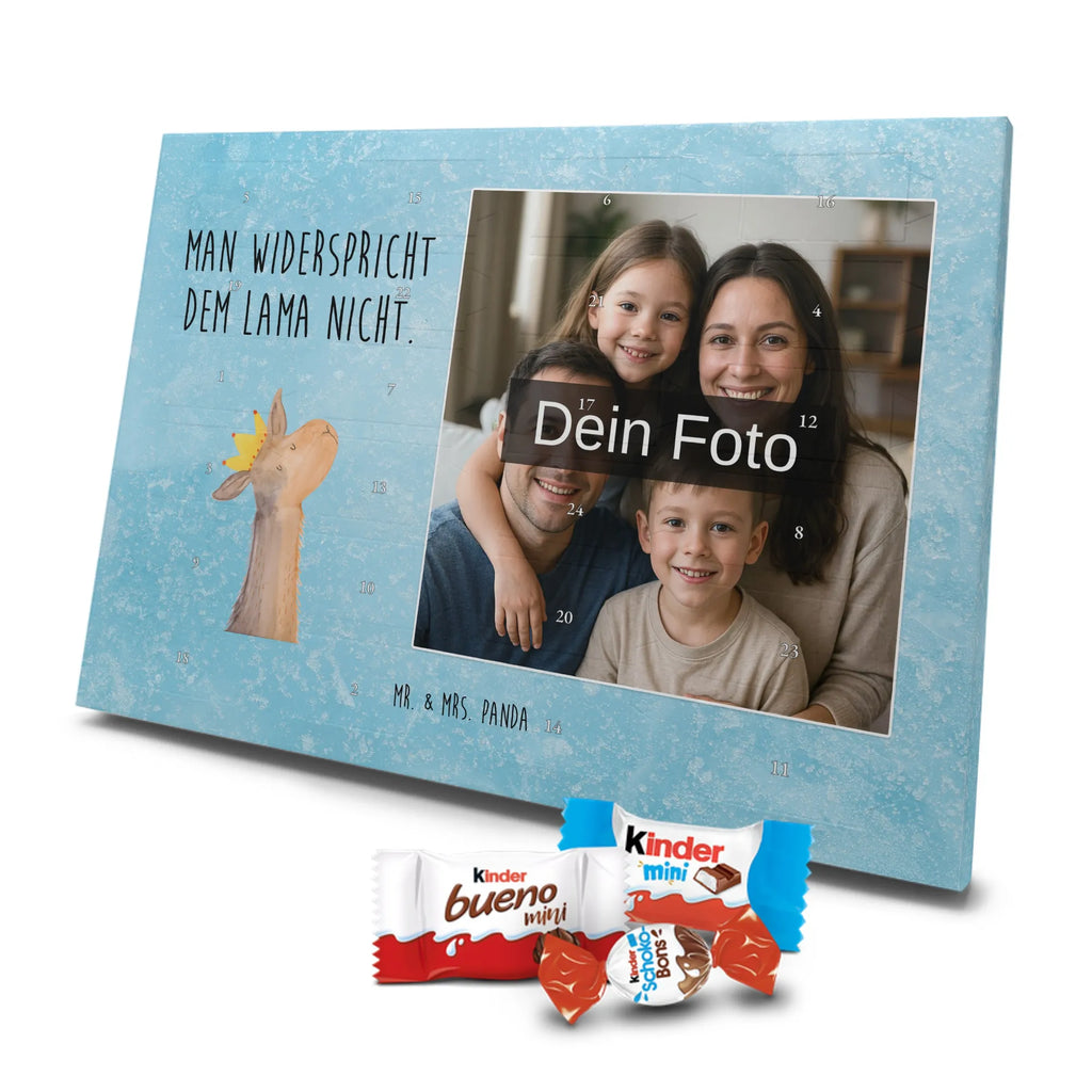 Personalisierter Schoko Foto Adventskalender Lamakopf König Personalisierter Schoko Foto Adventskalender, Lama, Alpaka, Abi, Kollegin, Chef, König, Vorgesetzter, Lamas, Abitur, Mama, Büro Kollege, Königin, Freundin, Papa