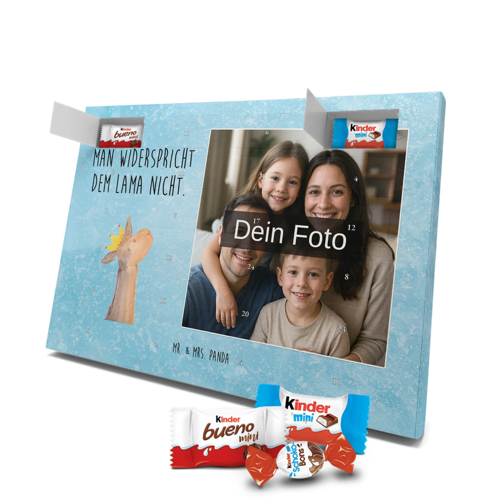 Personalisierter Schoko Foto Adventskalender Lamakopf König Personalisierter Schoko Foto Adventskalender, Lama, Alpaka, Abi, Kollegin, Chef, König, Vorgesetzter, Lamas, Abitur, Mama, Büro Kollege, Königin, Freundin, Papa