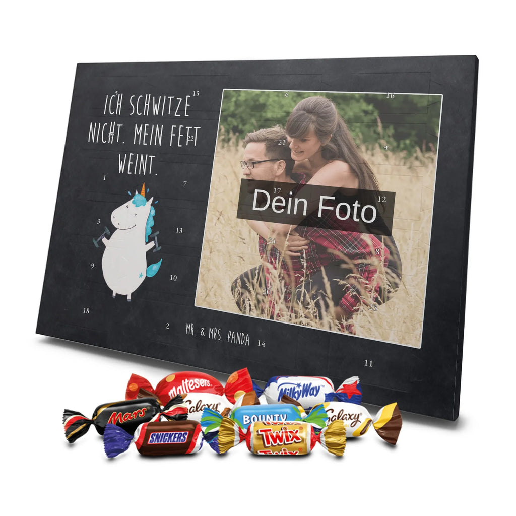 Personalisierter Schoko Foto Adventskalender Einhorn Fitness Personalisierter Schoko Foto Adventskalender, Unicorn, Einhorn, Einhörner, Einhorn Deko, Diät, Gym, Pumpen, Fitnessstudio, Sixpack, Sport, Abnehmen, Geräte, Fitness
