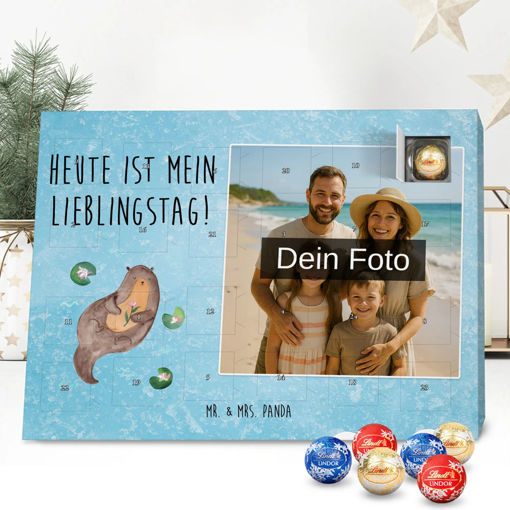Personalisierter Schoko Foto Adventskalender Otter Seerose Personalisierter Schoko Foto Adventskalender, Fischotter, Seeotter, Otter, Otter Seeotter See Otter