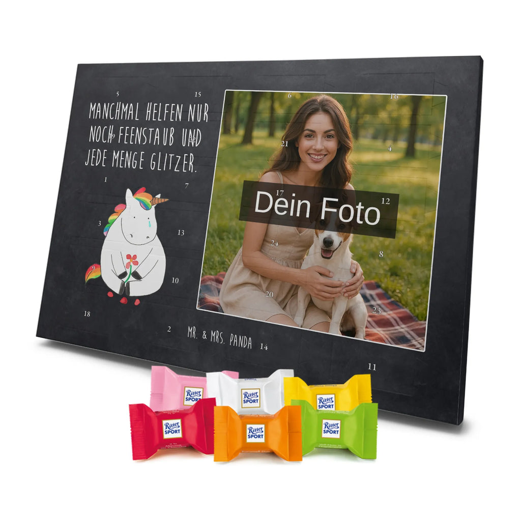  Jednorożec Smutny Personalisierter Schoko Foto Adventskalender, Unicorn, Einhorn, Einhörner, Einhorn Deko, Liebe, Blume, Glitzer, Trösten. Freundschaft, Trauer, Freunde, Grußkarte