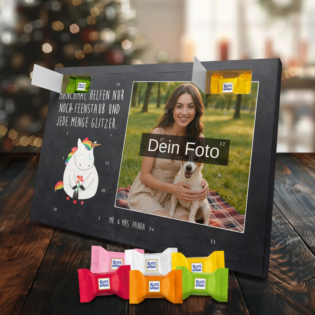  Jednorożec Smutny Personalisierter Schoko Foto Adventskalender, Unicorn, Einhorn, Einhörner, Einhorn Deko, Liebe, Blume, Glitzer, Trösten. Freundschaft, Trauer, Freunde, Grußkarte