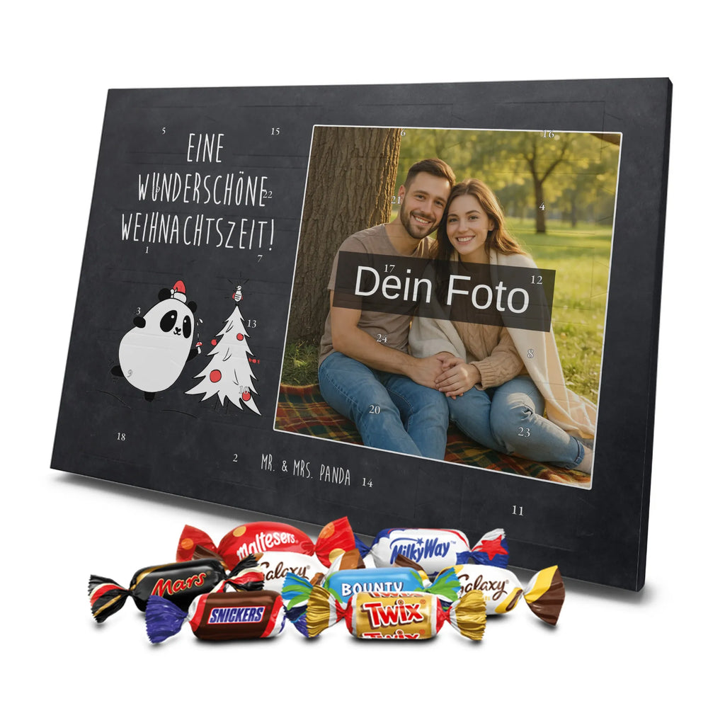  Panda Christmas Time Personalisierter Schoko Foto Adventskalender