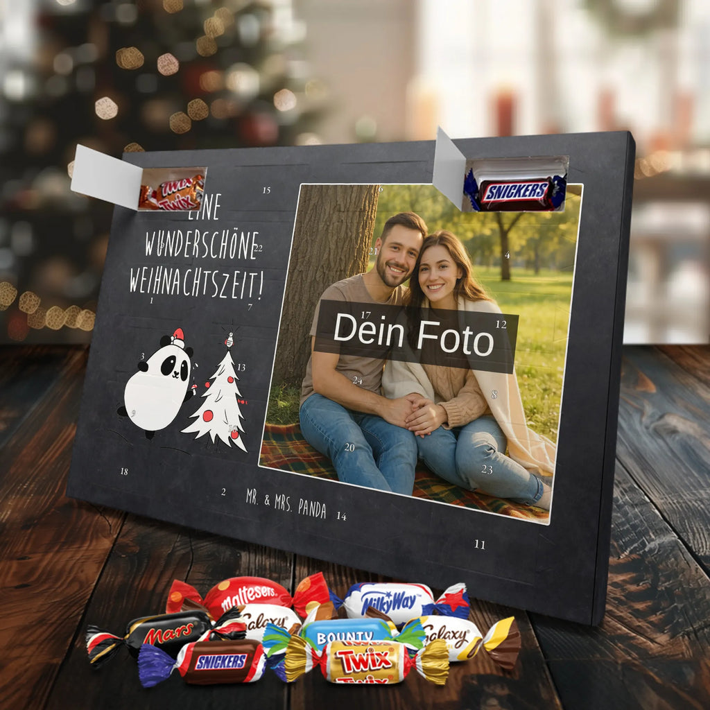  Panda Christmas Time Personalisierter Schoko Foto Adventskalender