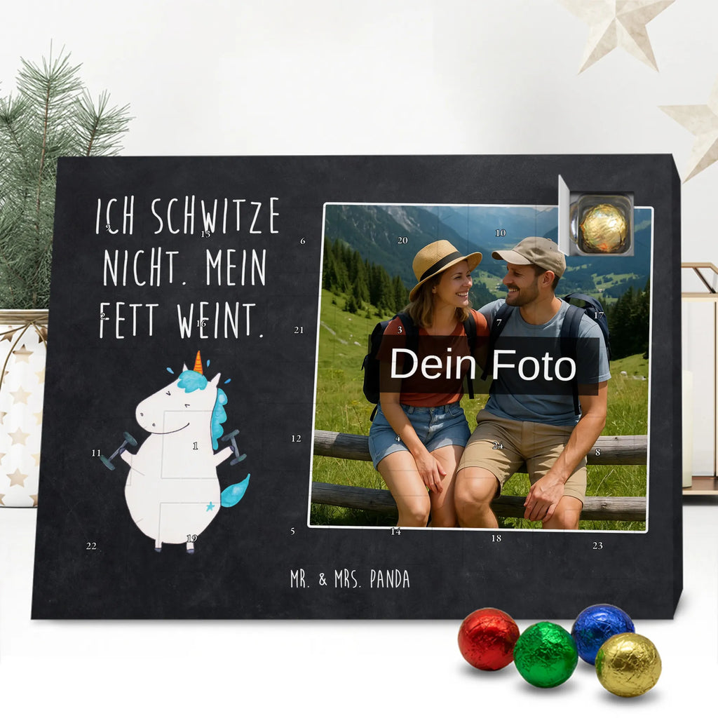 Personalisierter Schoko Foto Adventskalender Einhorn Fitness Personalisierter Schoko Foto Adventskalender, Unicorn, Einhorn, Einhörner, Einhorn Deko, Diät, Gym, Pumpen, Fitnessstudio, Sixpack, Sport, Abnehmen, Geräte, Fitness