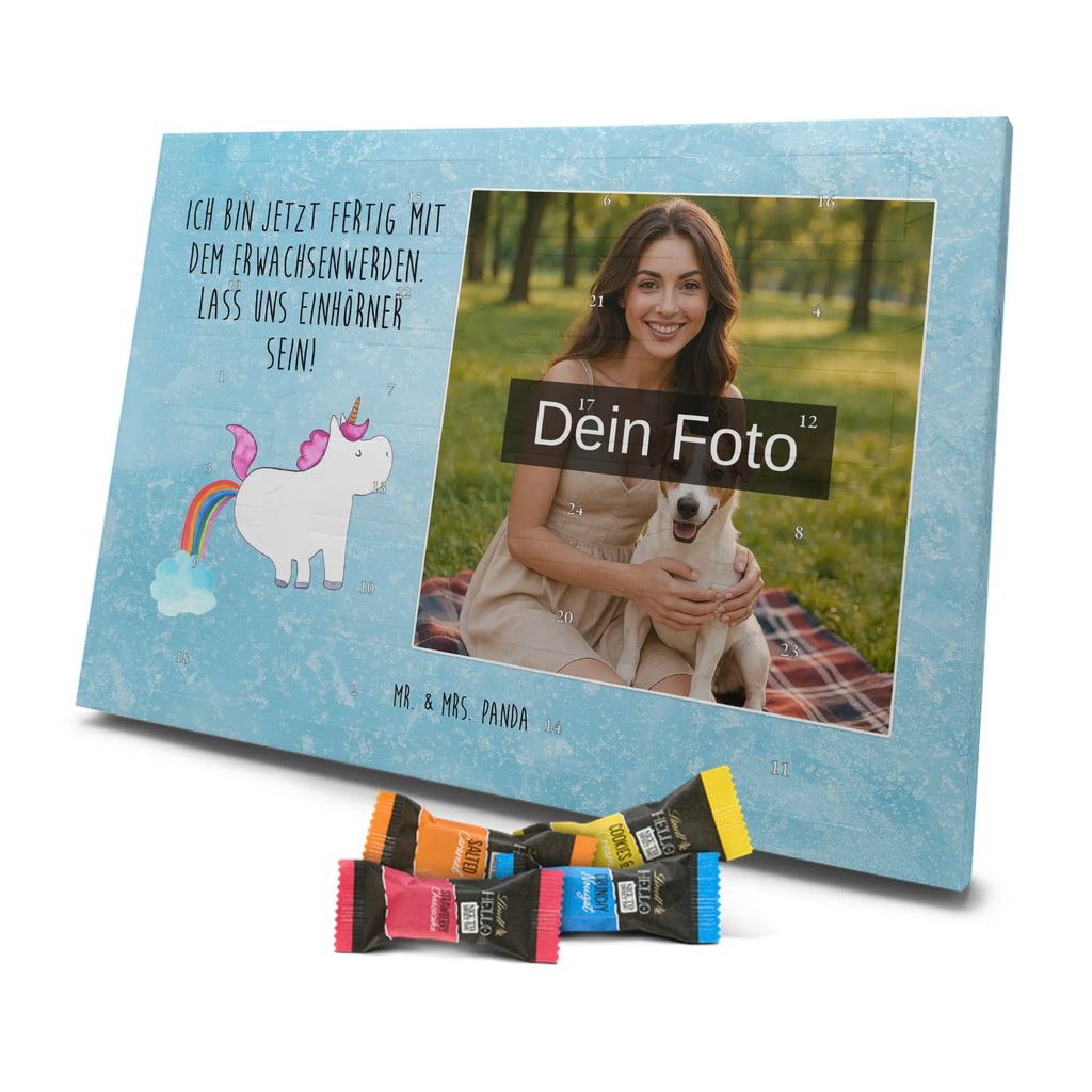 Personalisierter Schoko Foto Adventskalender Einhorn Pupsen Personalisierter Schoko Foto Adventskalender, Unicorn, Einhorn, Einhörner, Einhorn Deko, Regenbogen, Glitzer, Erwachsenwerden, Einhornpower, Pups, Lustig, Spaß, Freundin