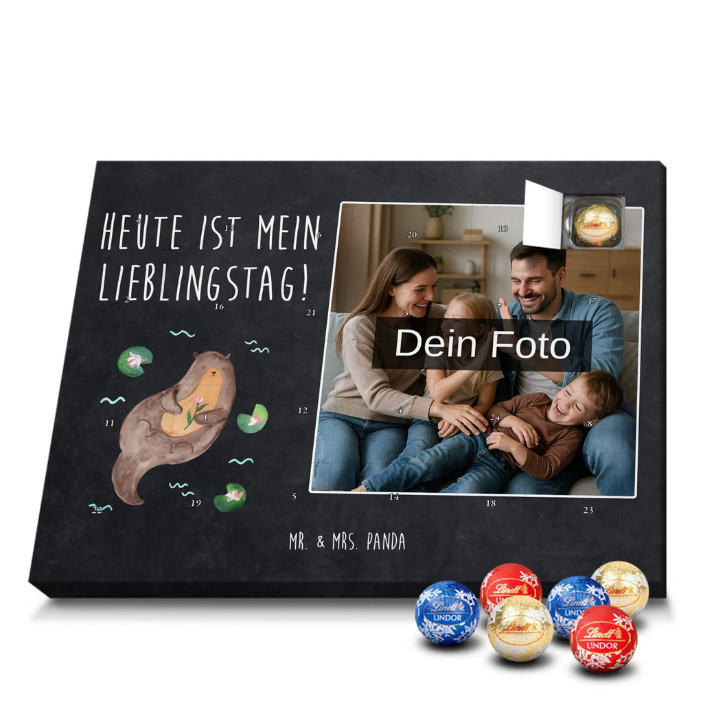 Personalisierter Schoko Foto Adventskalender Otter Seerose Personalisierter Schoko Foto Adventskalender, Fischotter, Seeotter, Otter, Otter Seeotter See Otter