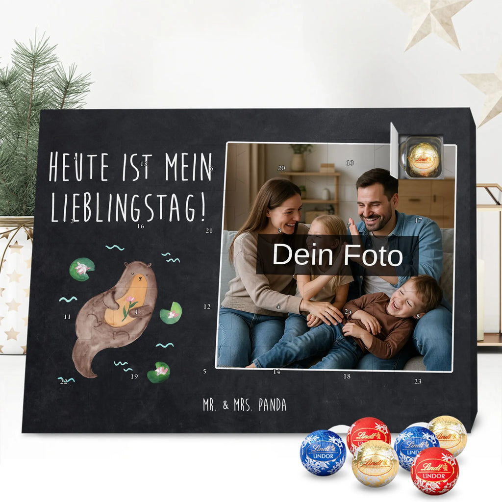 Personalisierter Schoko Foto Adventskalender Otter Seerose Personalisierter Schoko Foto Adventskalender, Fischotter, Seeotter, Otter, Otter Seeotter See Otter