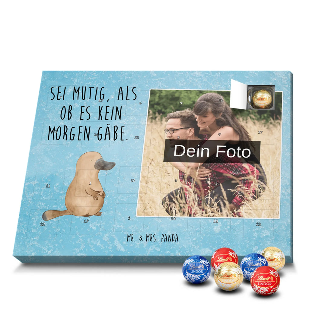 Personalisierter Schoko Foto Adventskalender Schnabeltier Mut Personalisierter Schoko Foto Adventskalender, Meerestiere, Urlaub, Meer, Büro, mutig, Motivation, Mut, Neuanfang, Arbeit, Raodtrip, Neustart, Weltreise, Lebensweisheit, Schnabeltiere, Schnabeltier, Training