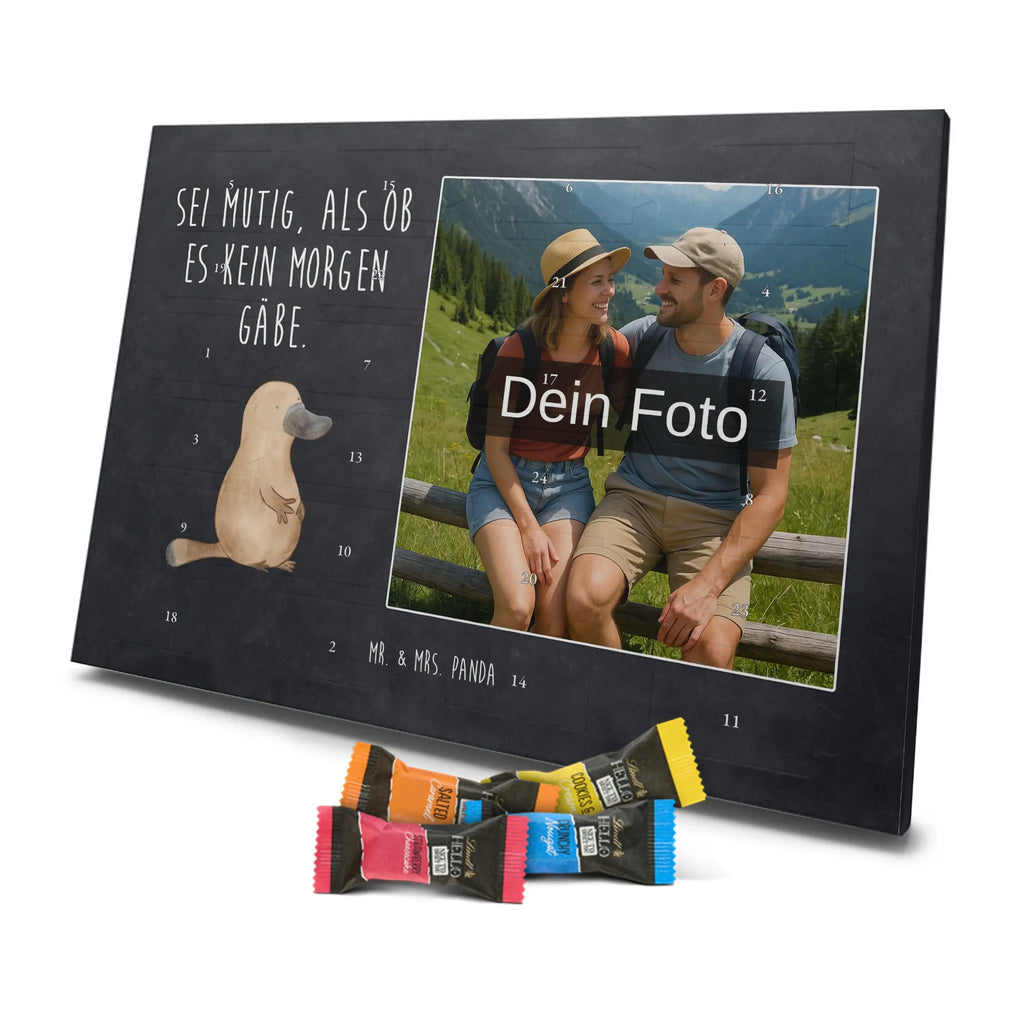 Personalisierter Schoko Foto Adventskalender Schnabeltier Mut Personalisierter Schoko Foto Adventskalender, Meerestiere, Urlaub, Meer, Büro, mutig, Motivation, Mut, Neuanfang, Arbeit, Raodtrip, Neustart, Weltreise, Lebensweisheit, Schnabeltiere, Schnabeltier, Training