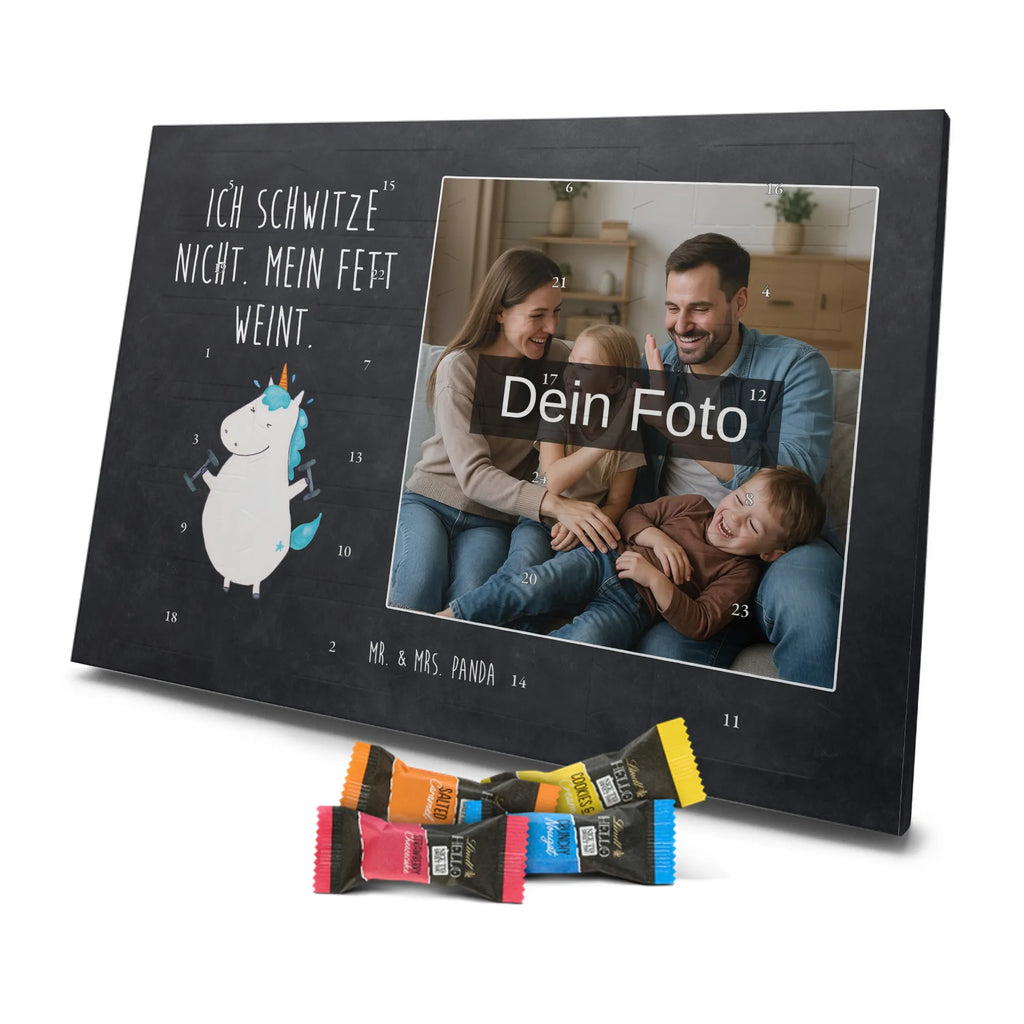 Personalisierter Schoko Foto Adventskalender Einhorn Fitness Personalisierter Schoko Foto Adventskalender, Unicorn, Einhorn, Einhörner, Einhorn Deko, Diät, Gym, Pumpen, Fitnessstudio, Sixpack, Sport, Abnehmen, Geräte, Fitness