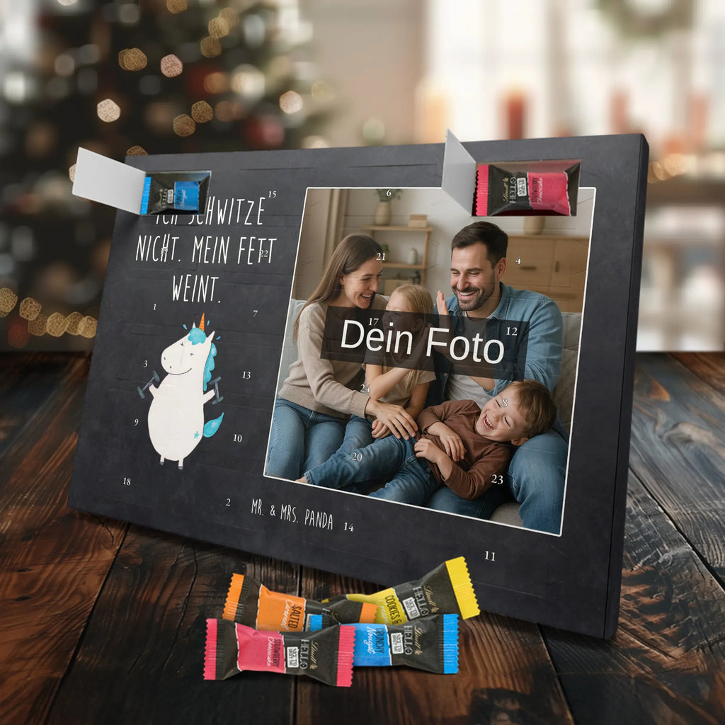Personalisierter Schoko Foto Adventskalender Einhorn Fitness Personalisierter Schoko Foto Adventskalender, Unicorn, Einhorn, Einhörner, Einhorn Deko, Diät, Gym, Pumpen, Fitnessstudio, Sixpack, Sport, Abnehmen, Geräte, Fitness
