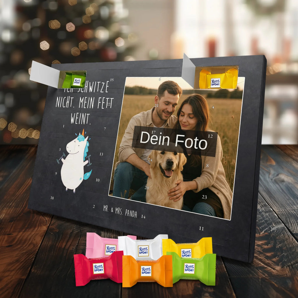 Personalisierter Schoko Foto Adventskalender Einhorn Fitness Personalisierter Schoko Foto Adventskalender, Unicorn, Einhorn, Einhörner, Einhorn Deko, Diät, Gym, Pumpen, Fitnessstudio, Sixpack, Sport, Abnehmen, Geräte, Fitness