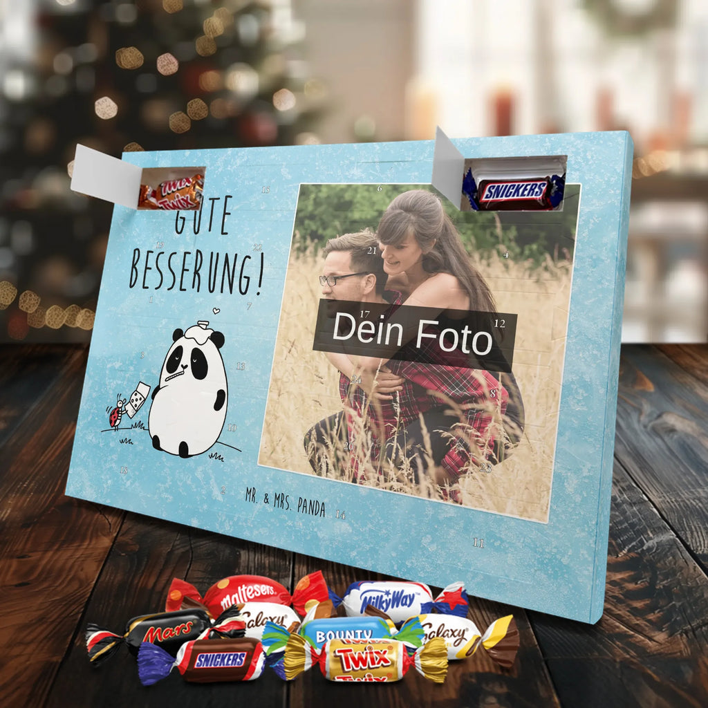  Panda Get well soon Personalisierter Schoko Foto Adventskalender