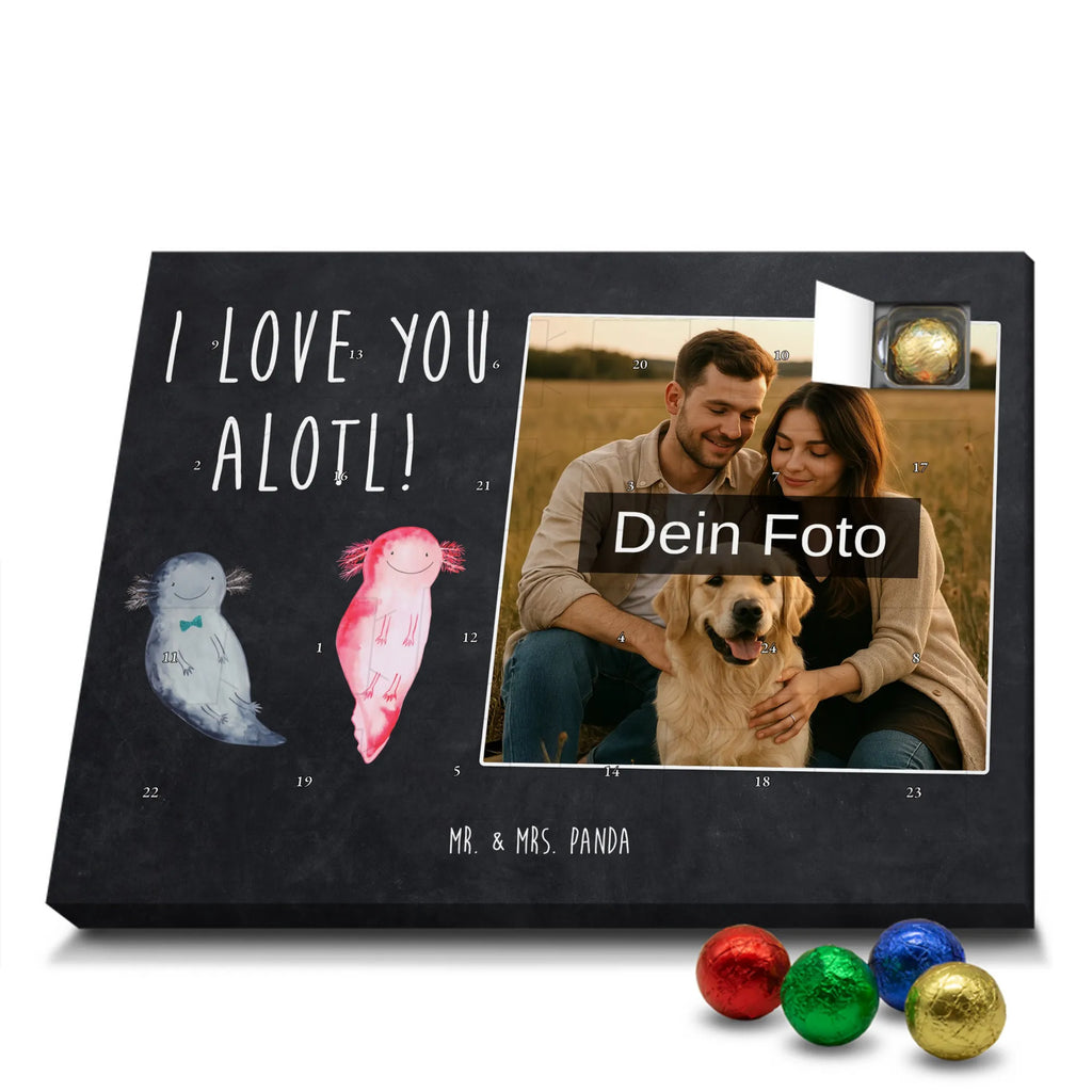 Personalisierter Schoko Foto Adventskalender Axolotl Liebe Personalisierter Schoko Foto Adventskalender, Molch, Axolotl, Lurch, Verlobter, Jahrestag, Ehemann, Große Liebe, Liebe, Lurche, Axolot, Schwanzlurch, Liebesbeweis, Freund, Valentinstag