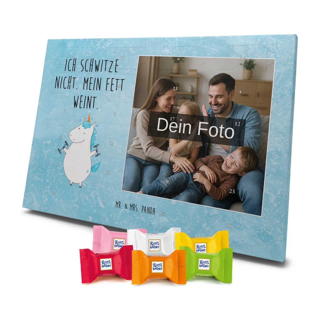 Personalisierter Schoko Foto Adventskalender Einhorn Fitness Personalisierter Schoko Foto Adventskalender, Unicorn, Einhorn, Einhörner, Einhorn Deko, Diät, Gym, Pumpen, Fitnessstudio, Sixpack, Sport, Abnehmen, Geräte, Fitness
