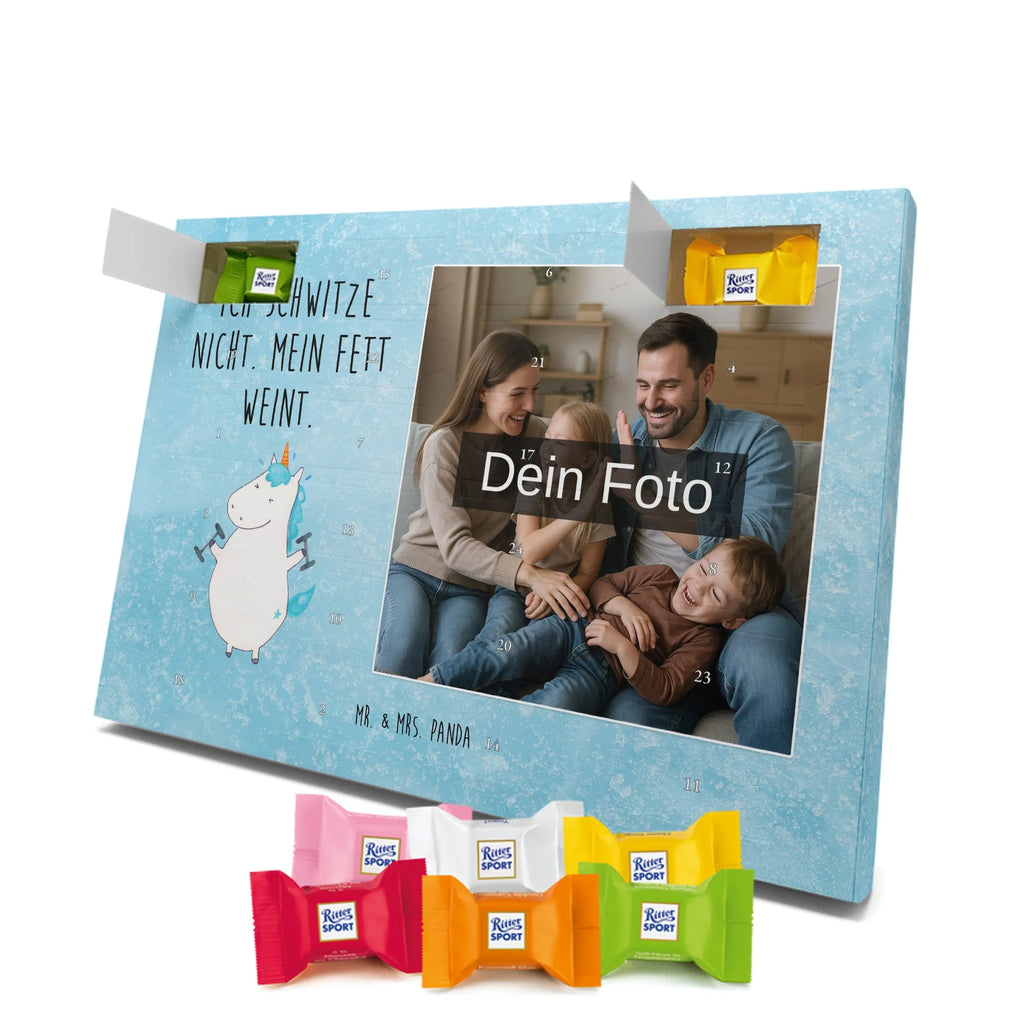 Personalisierter Schoko Foto Adventskalender Einhorn Fitness Personalisierter Schoko Foto Adventskalender, Unicorn, Einhorn, Einhörner, Einhorn Deko, Diät, Gym, Pumpen, Fitnessstudio, Sixpack, Sport, Abnehmen, Geräte, Fitness