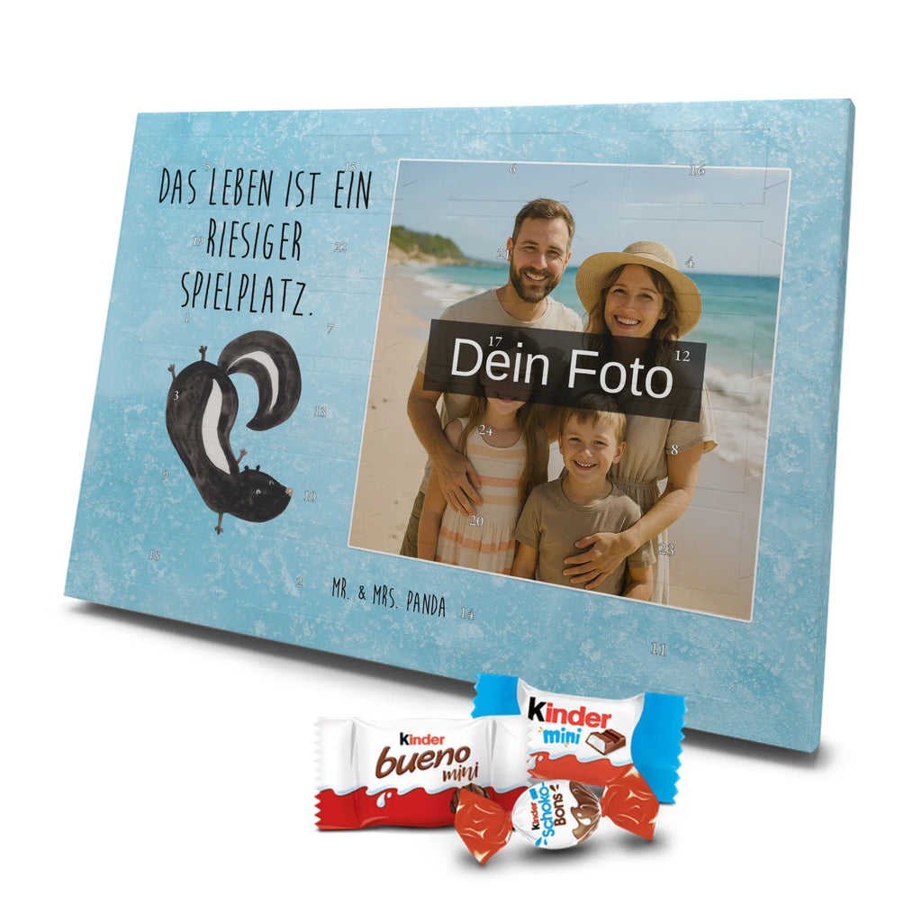 Personalisierter Schoko Foto Adventskalender Stinktier Handstand Personalisierter Schoko Foto Adventskalender, Stinktier, Skunk, Verpielt, Stinker, Raubtier, Spielplatz, Wildtier, Kind, Stinki