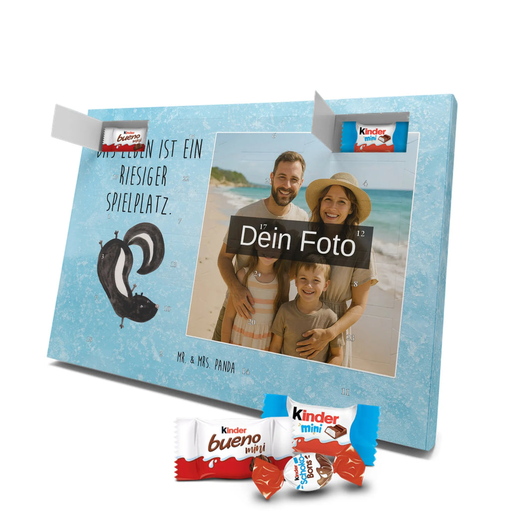 Personalisierter Schoko Foto Adventskalender Stinktier Handstand Personalisierter Schoko Foto Adventskalender, Stinktier, Skunk, Verpielt, Stinker, Raubtier, Spielplatz, Wildtier, Kind, Stinki