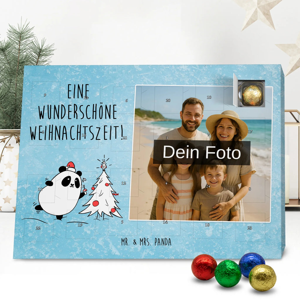  Panda Christmas Time Personalisierter Schoko Foto Adventskalender