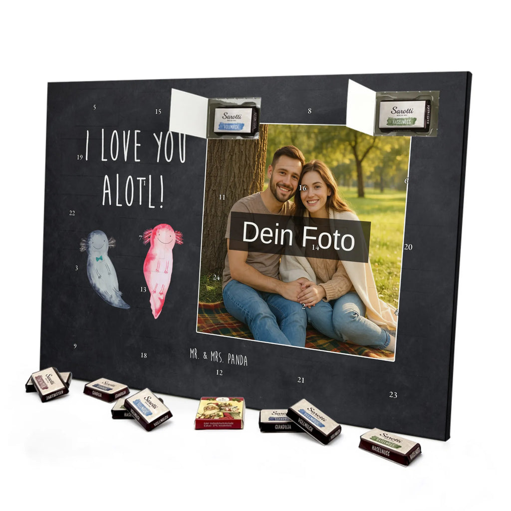 Personalisierter Schoko Foto Adventskalender Axolotl Liebe Personalisierter Schoko Foto Adventskalender, Molch, Axolotl, Lurch, Verlobter, Jahrestag, Ehemann, Große Liebe, Liebe, Lurche, Axolot, Schwanzlurch, Liebesbeweis, Freund, Valentinstag