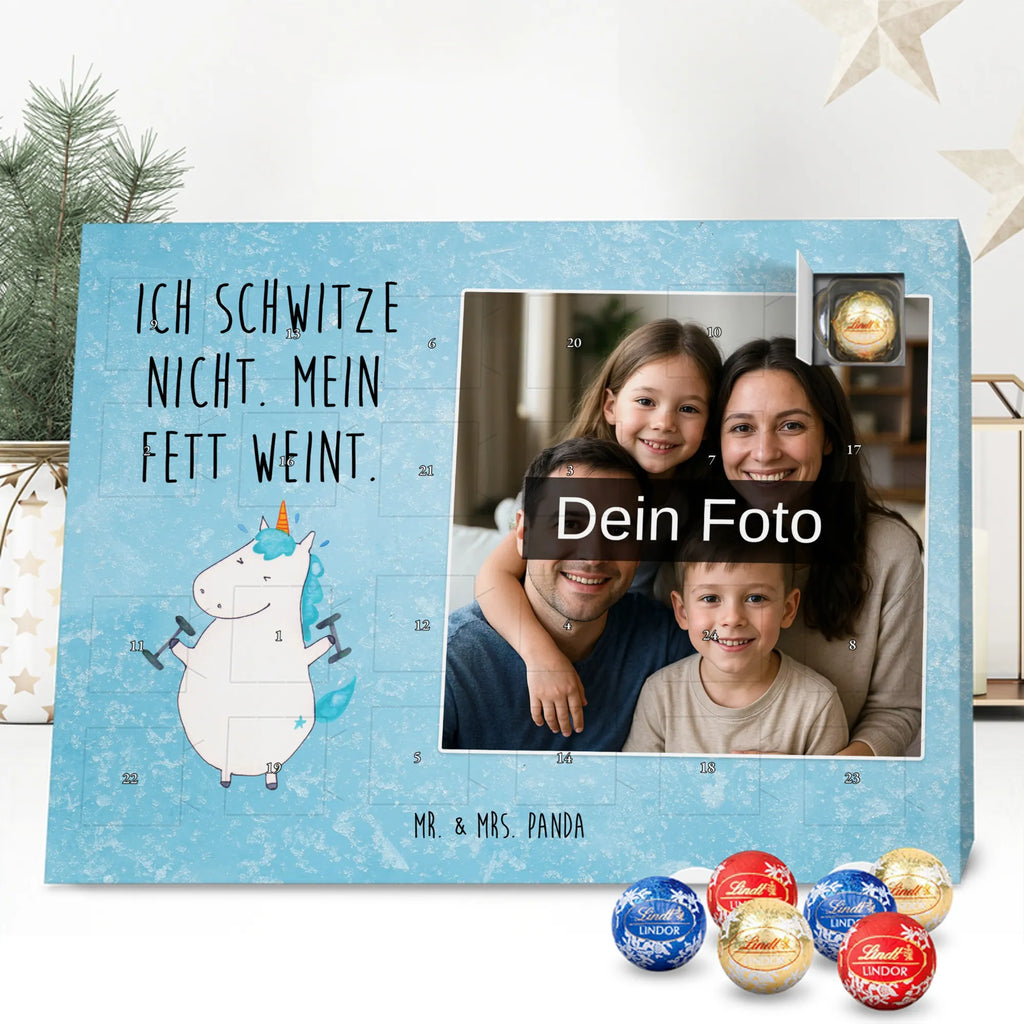 Personalisierter Schoko Foto Adventskalender Einhorn Fitness Personalisierter Schoko Foto Adventskalender, Unicorn, Einhorn, Einhörner, Einhorn Deko, Diät, Gym, Pumpen, Fitnessstudio, Sixpack, Sport, Abnehmen, Geräte, Fitness