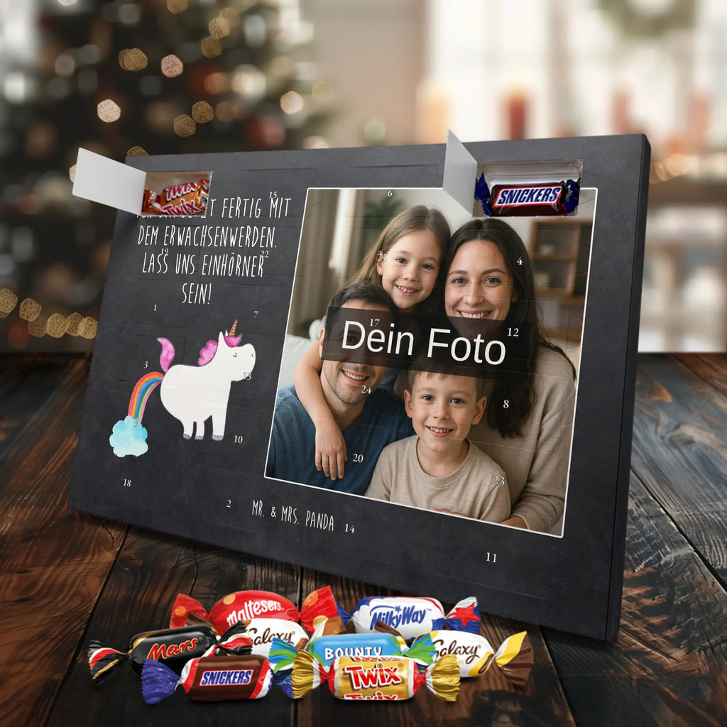 Personalisierter Schoko Foto Adventskalender Einhorn Pupsen Personalisierter Schoko Foto Adventskalender, Unicorn, Einhorn, Einhörner, Einhorn Deko, Regenbogen, Glitzer, Erwachsenwerden, Einhornpower, Pups, Lustig, Spaß, Freundin
