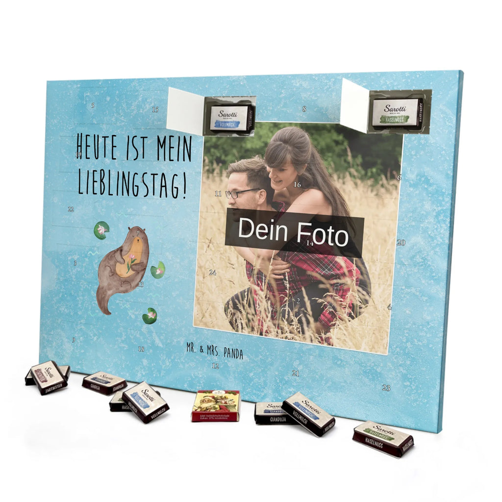 Personalisierter Schoko Foto Adventskalender Otter Seerose Personalisierter Schoko Foto Adventskalender, Fischotter, Seeotter, Otter, Otter Seeotter See Otter