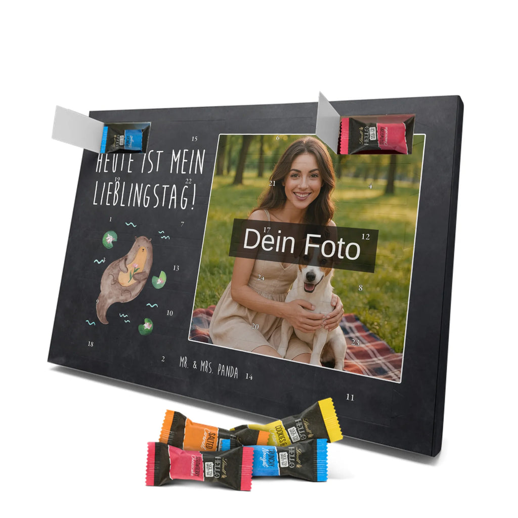 Personalisierter Schoko Foto Adventskalender Otter Seerose Personalisierter Schoko Foto Adventskalender, Fischotter, Seeotter, Otter, Otter Seeotter See Otter