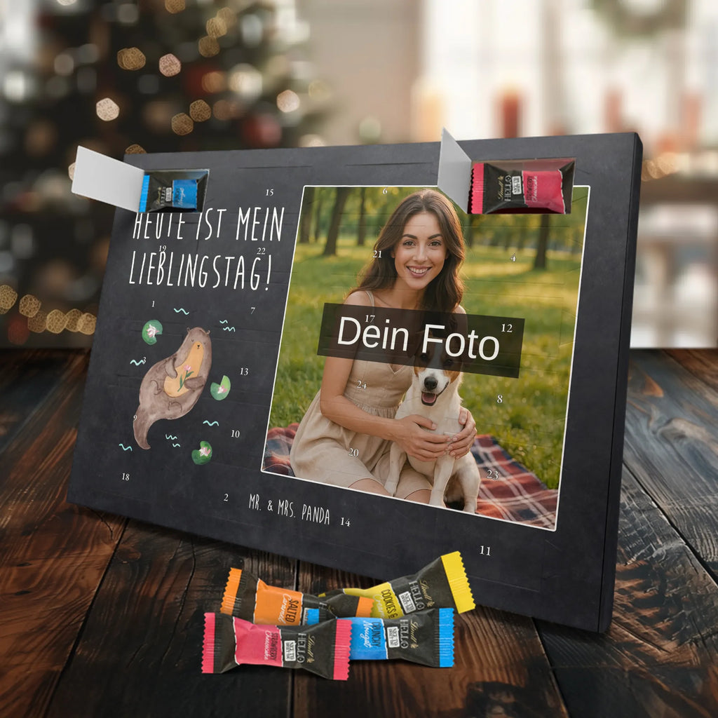 Personalisierter Schoko Foto Adventskalender Otter Seerose Personalisierter Schoko Foto Adventskalender, Fischotter, Seeotter, Otter, Otter Seeotter See Otter