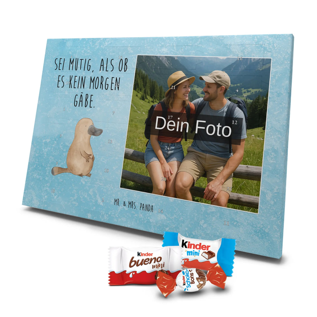 Personalisierter Schoko Foto Adventskalender Schnabeltier Mut Personalisierter Schoko Foto Adventskalender, Meerestiere, Urlaub, Meer, Büro, mutig, Motivation, Mut, Neuanfang, Arbeit, Raodtrip, Neustart, Weltreise, Lebensweisheit, Schnabeltiere, Schnabeltier, Training