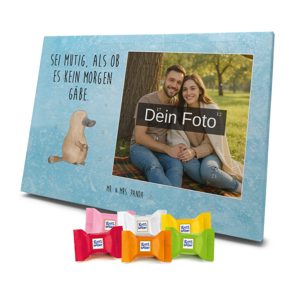 Personalisierter Schoko Foto Adventskalender Schnabeltier Mut Personalisierter Schoko Foto Adventskalender, Meerestiere, Urlaub, Meer, Büro, mutig, Motivation, Mut, Neuanfang, Arbeit, Raodtrip, Neustart, Weltreise, Lebensweisheit, Schnabeltiere, Schnabeltier, Training