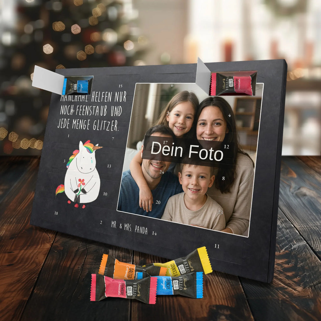  Jednorożec Smutny Personalisierter Schoko Foto Adventskalender, Unicorn, Einhorn, Einhörner, Einhorn Deko, Liebe, Blume, Glitzer, Trösten. Freundschaft, Trauer, Freunde, Grußkarte