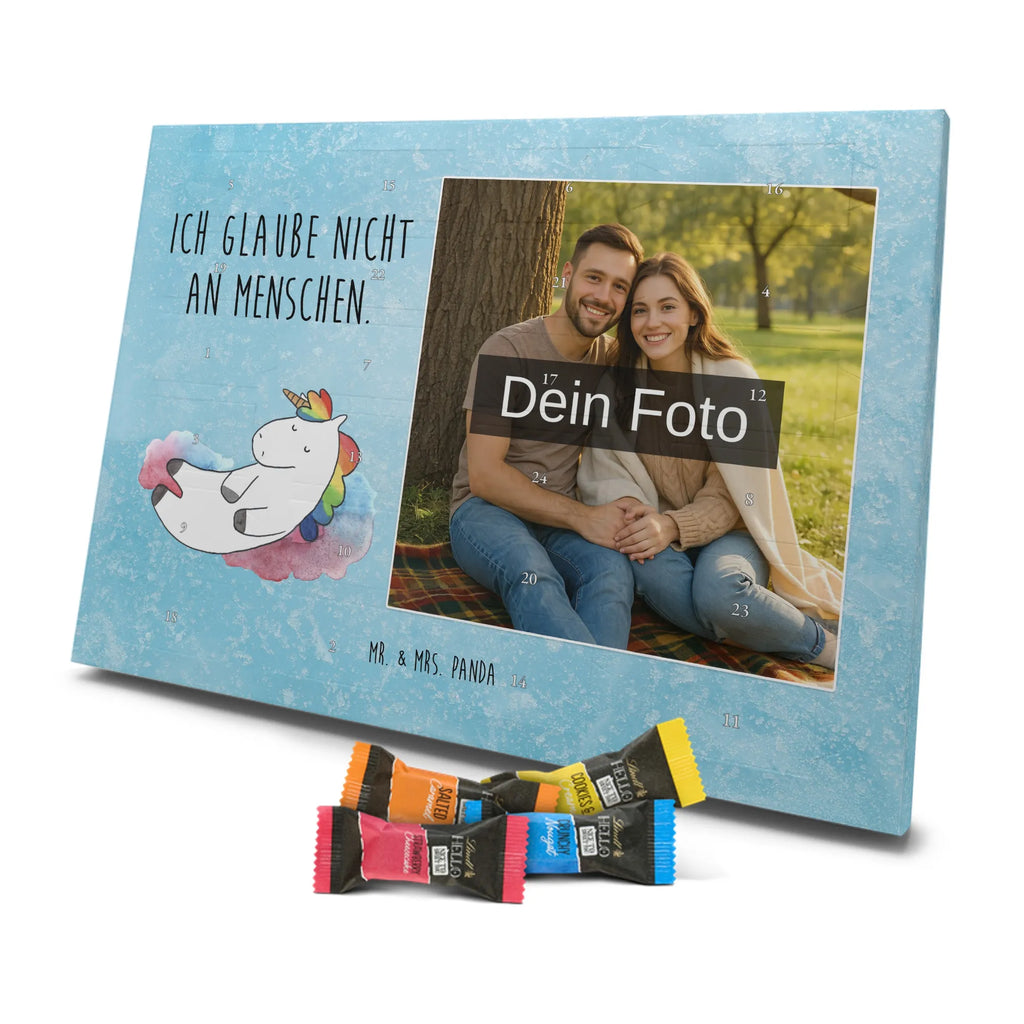 Personalisierter Schoko Foto Adventskalender Einhorn Wolke 7 Personalisierter Schoko Foto Adventskalender, Unicorn, Einhorn, Einhörner, Einhorn Deko, Lächeln, Geschenk, Lustig, Verliebt, Witzig, Realität, Glaube, Menschen