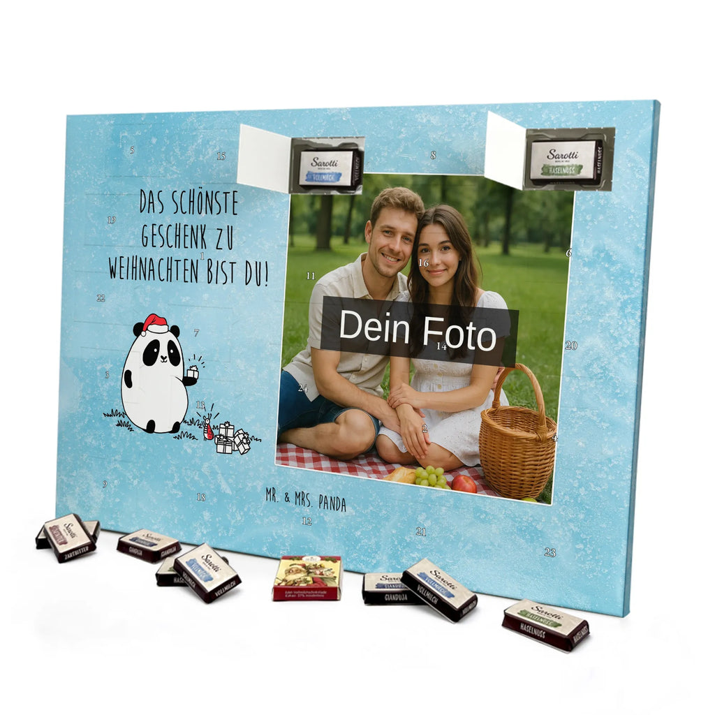  Panda Prezent świąteczny Personalisierter Schoko Foto Adventskalender