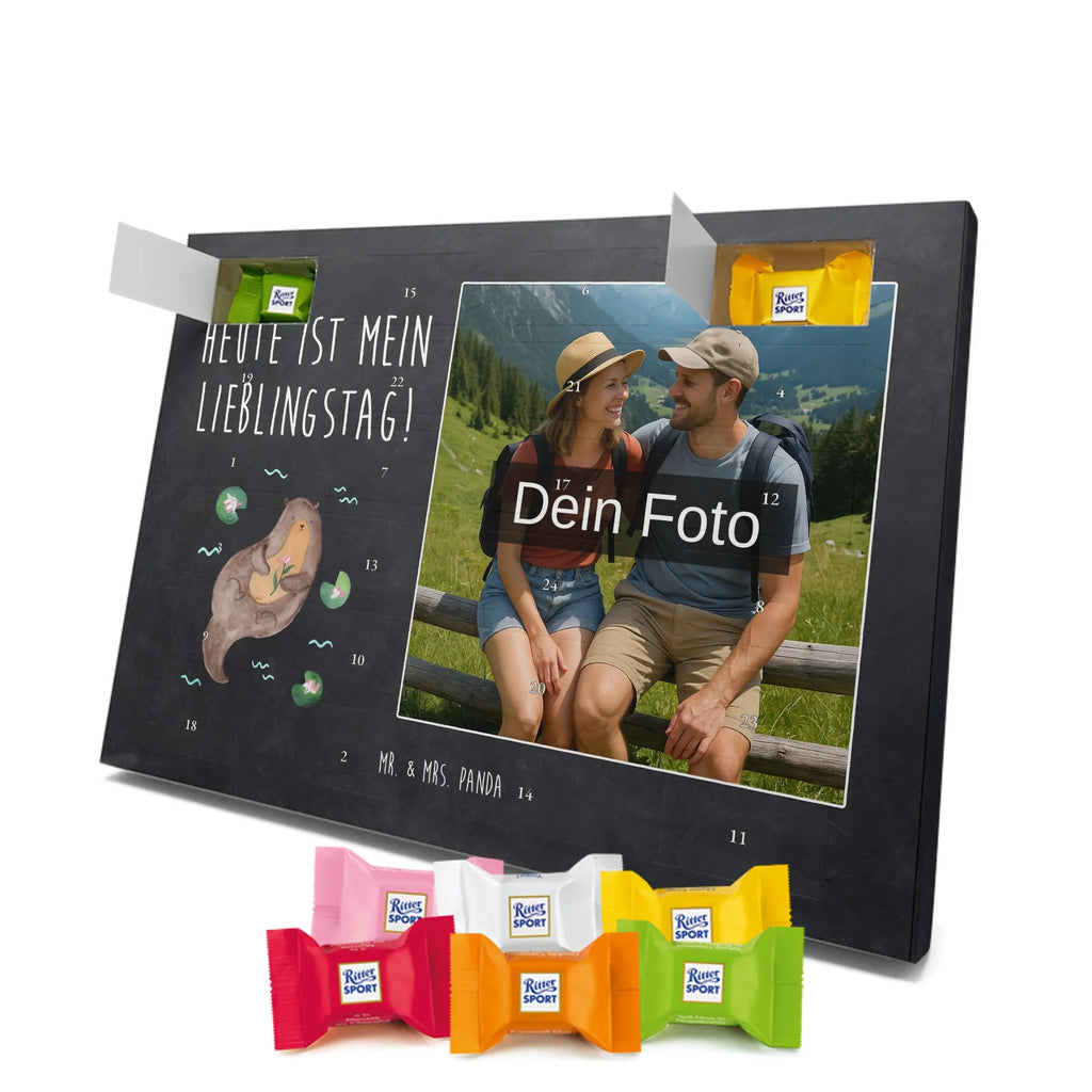 Personalisierter Schoko Foto Adventskalender Otter Seerose Personalisierter Schoko Foto Adventskalender, Fischotter, Seeotter, Otter, Otter Seeotter See Otter