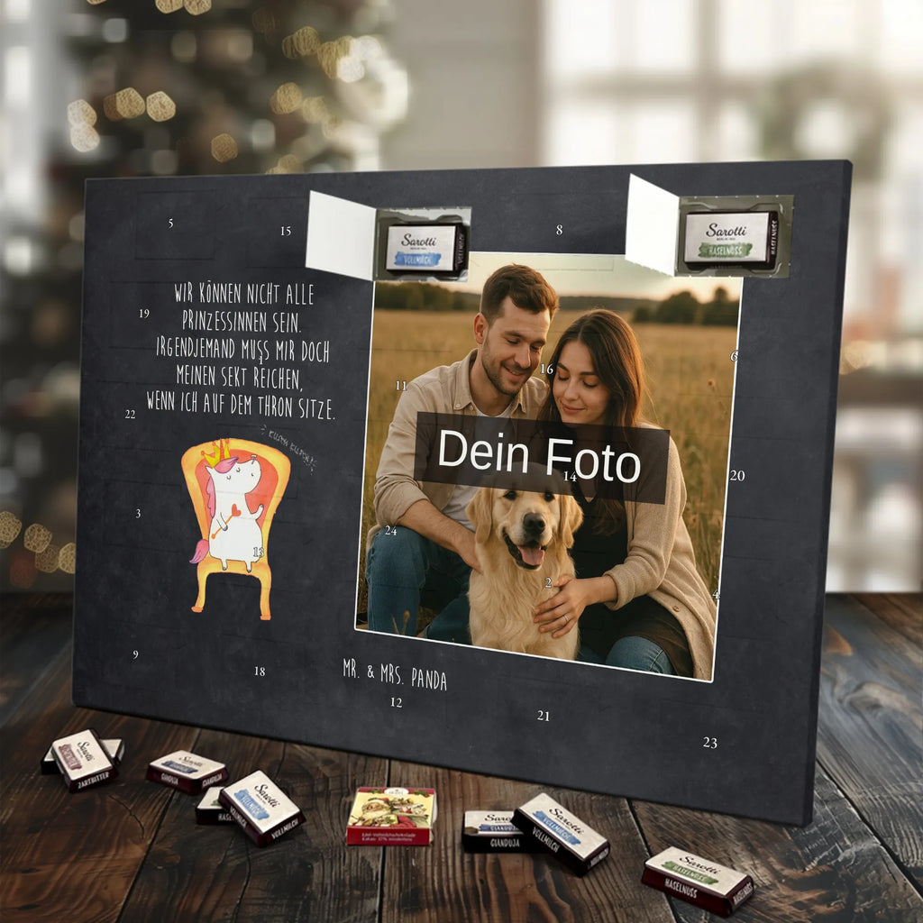 Personalisierter Schoko Foto Adventskalender Einhorn König Personalisierter Schoko Foto Adventskalender, Unicorn, Einhorn, Einhörner, Einhorn Deko, Kaiser, Präsident, Prinzessin, König, Bundeskanzler, Herrscher, Krone