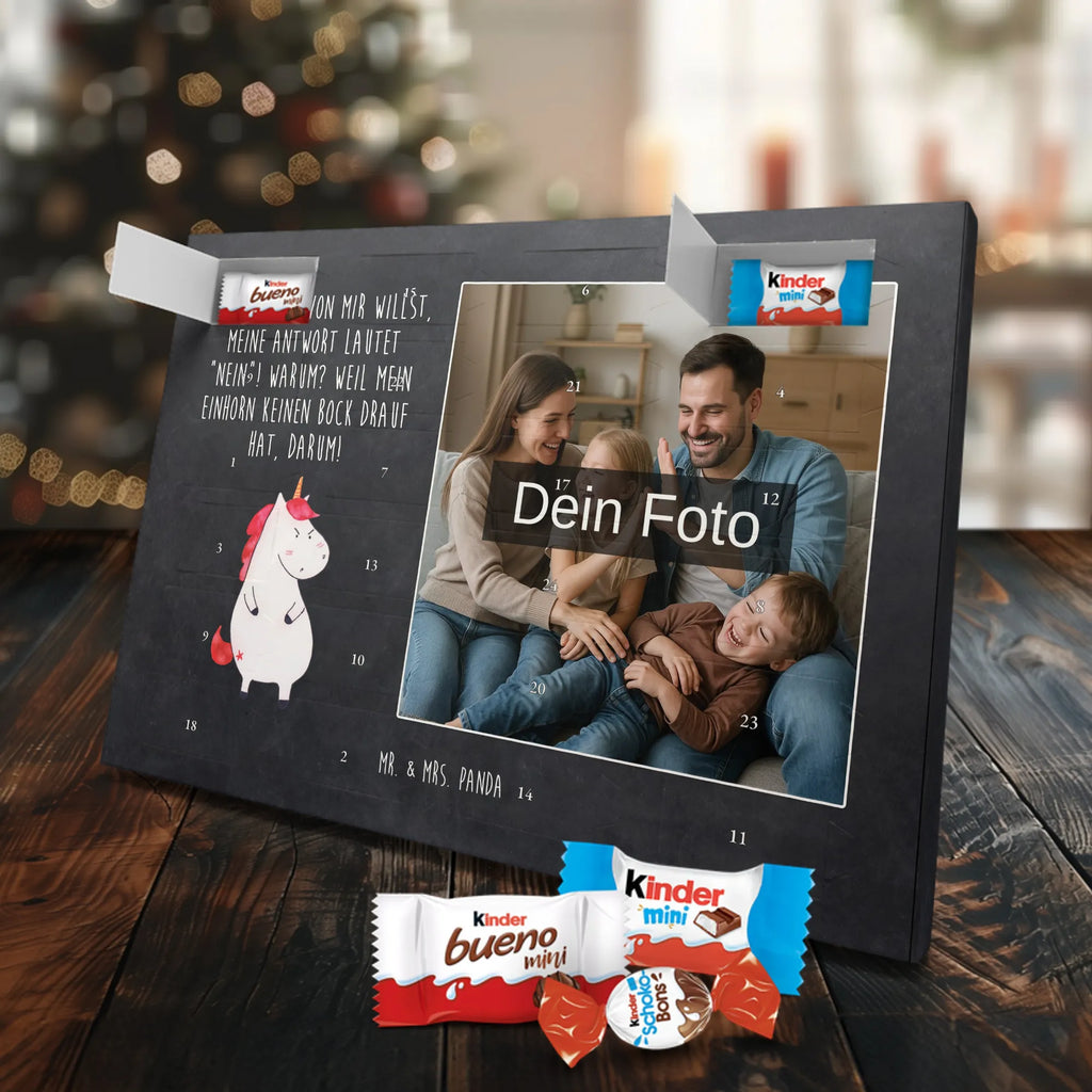 Personalisierter Schoko Foto Adventskalender Einhorn Wut Personalisierter Schoko Foto Adventskalender, Unicorn, Einhorn, Einhörner, Einhorn Deko, Arbeit, Ansage, Nein, Büro, wütend, Lustlos, Geschenk, Lustig, Realität, Dumme Fragen, Spaß