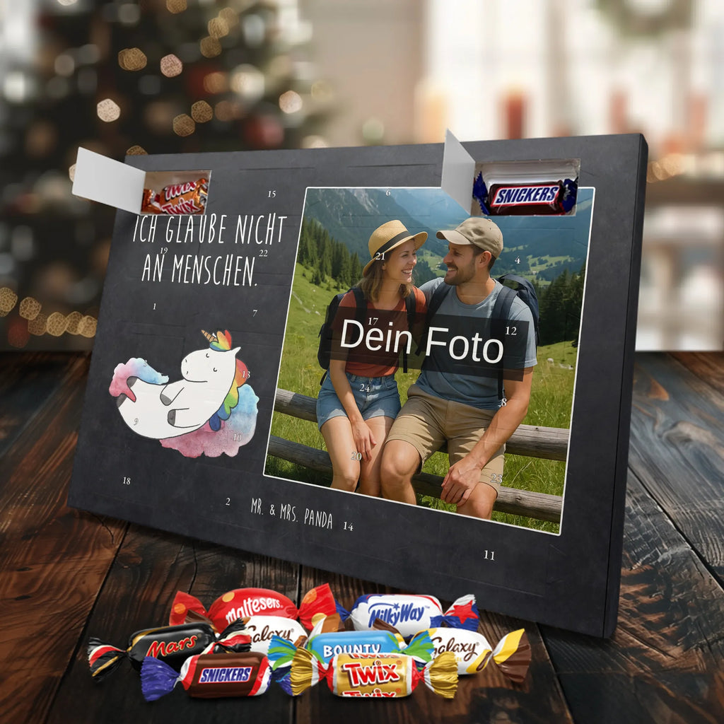 Personalisierter Schoko Foto Adventskalender Einhorn Wolke 7 Personalisierter Schoko Foto Adventskalender, Unicorn, Einhorn, Einhörner, Einhorn Deko, Lächeln, Geschenk, Lustig, Verliebt, Witzig, Realität, Glaube, Menschen