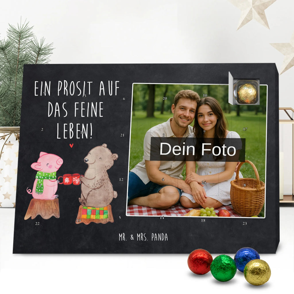 Personalisierter Schoko Foto Adventskalender Glühschwein Sause Personalisierter Schoko Foto Adventskalender, Winter, Wintermotiv, Advent, Nikolaus, Weihnachten, Weihnachtsdeko, Heiligabend, Alles Gute, Prost, Schwein, Weihnachtszeit, Bär