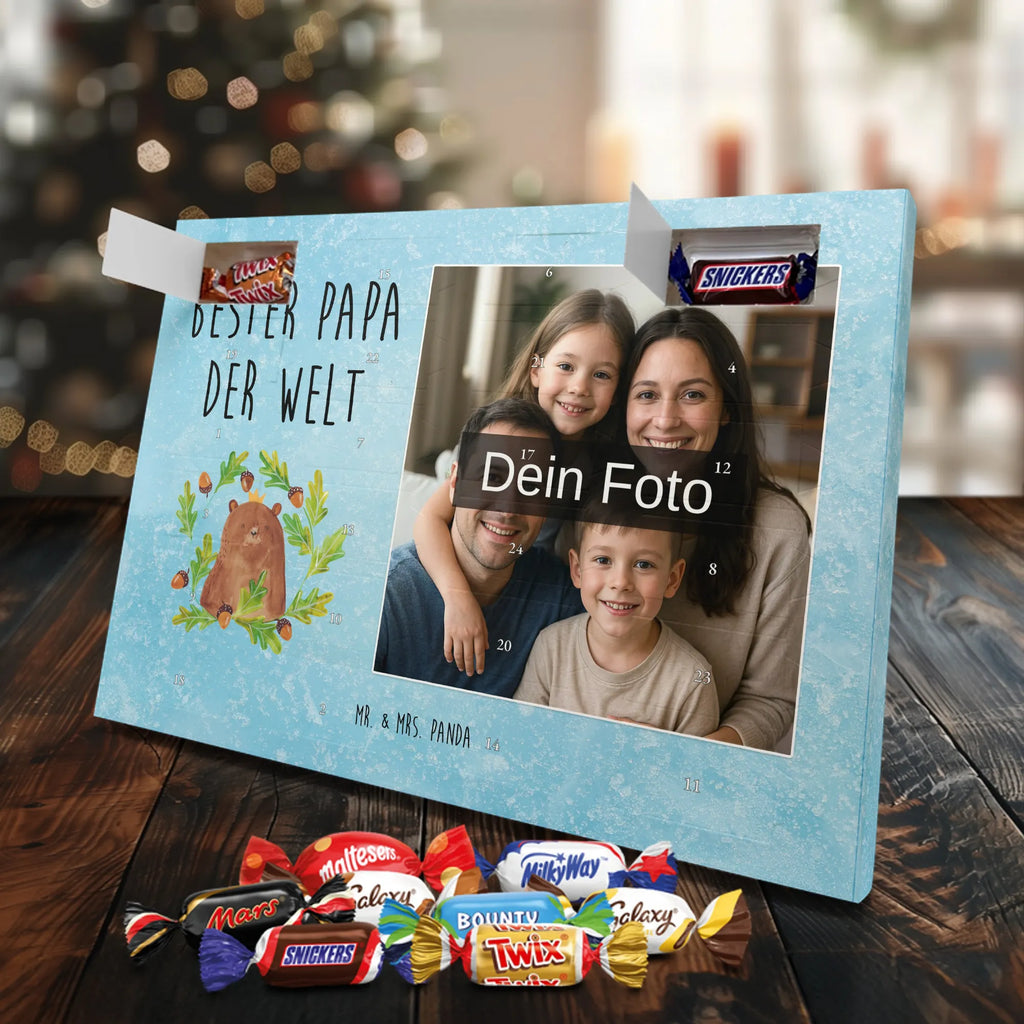 Personalisierter Schoko Foto Adventskalender Bär König Personalisierter Schoko Foto Adventskalender, Teddybär, Teddy, Bär, Vater, Bester Vater, Dad, Vatertag, Daddy, Bester Papa, Papa Bär, Papi, Weltbester Papa, Papa