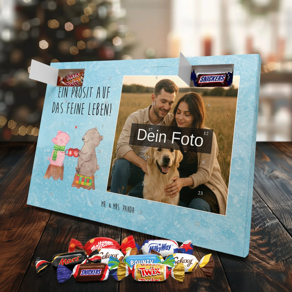 Personalisierter Schoko Foto Adventskalender Glühschwein Sause Personalisierter Schoko Foto Adventskalender, Winter, Wintermotiv, Advent, Nikolaus, Weihnachten, Weihnachtsdeko, Heiligabend, Alles Gute, Prost, Schwein, Weihnachtszeit, Bär