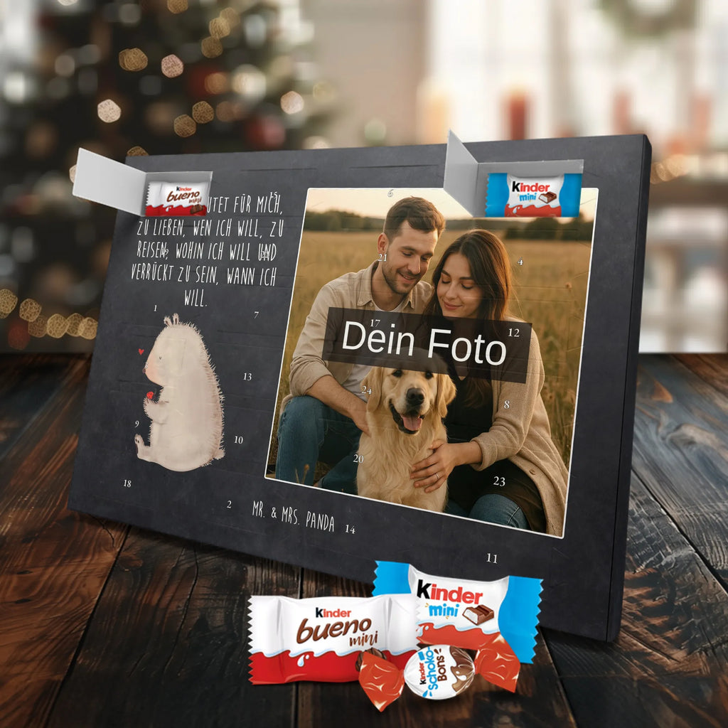 Personalisierter Schoko Foto Adventskalender Bär Marienkäfer Personalisierter Schoko Foto Adventskalender, Teddybär, Teddy, Bär, Freiheit, Liebe, Das Leben Ist schön, Motivation, Marienkäfer