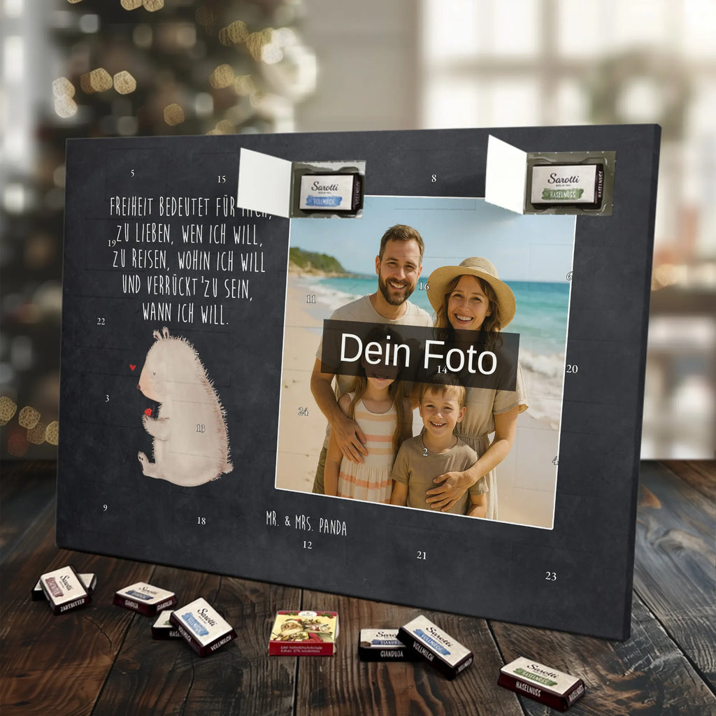 Personalisierter Schoko Foto Adventskalender Bär Marienkäfer Personalisierter Schoko Foto Adventskalender, Teddybär, Teddy, Bär, Freiheit, Liebe, Das Leben Ist schön, Motivation, Marienkäfer