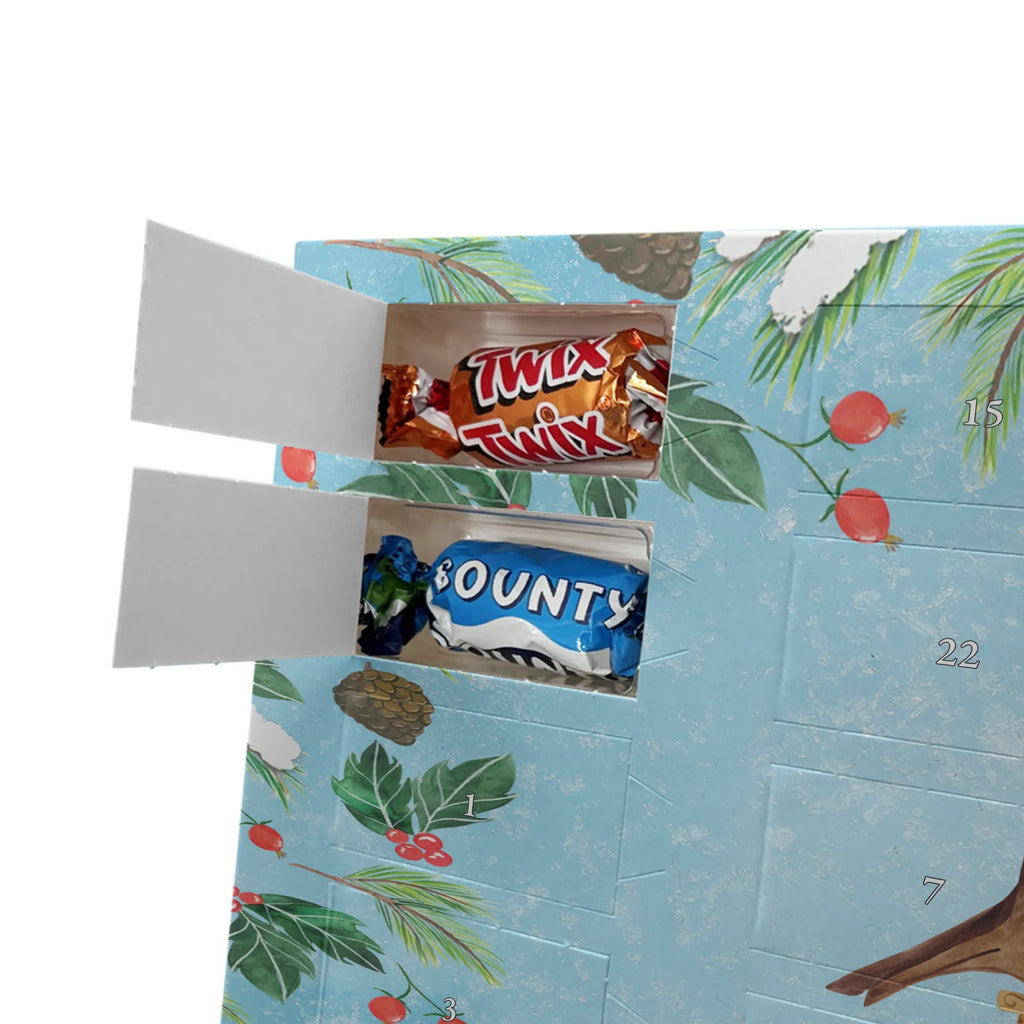 Adventskalender mit Namen Rotkehlchen Schlitten Personalisierter Adventskalender, Adventskalender mit Namen, Wintermotiv, Weihnachtsdeko, Weihnachten, Winter, Heiligabend, Advent, Nikolaus, Vogel, Schlitten