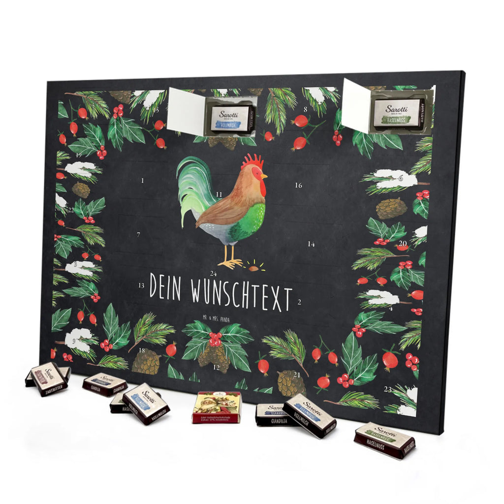 Personalisierter Schoko Adventskalender Hahn Korn Personalisierter Adventskalender, Adventskalender mit Namen, Landwirt, Landwirtin, Hoftiere, Bauernhof, Henne, Natur, Korn, Hahn, Eier