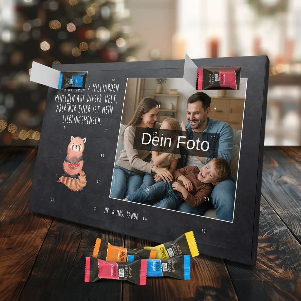 Personalisierter Schoko Foto Adventskalender Roter Panda Personalisierter Schoko Foto Adventskalender, Gute Laune, Lustige Sprüche, Tiere, Tiermotive, Panda, Lieblingsmensch, Herz, Liebling, Rot, Liebe