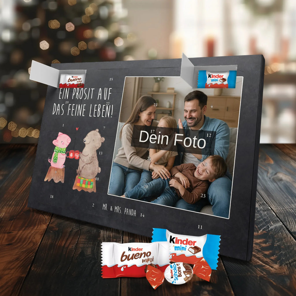 Personalisierter Schoko Foto Adventskalender Glühschwein Sause Personalisierter Schoko Foto Adventskalender, Winter, Wintermotiv, Advent, Nikolaus, Weihnachten, Weihnachtsdeko, Heiligabend, Alles Gute, Prost, Schwein, Weihnachtszeit, Bär