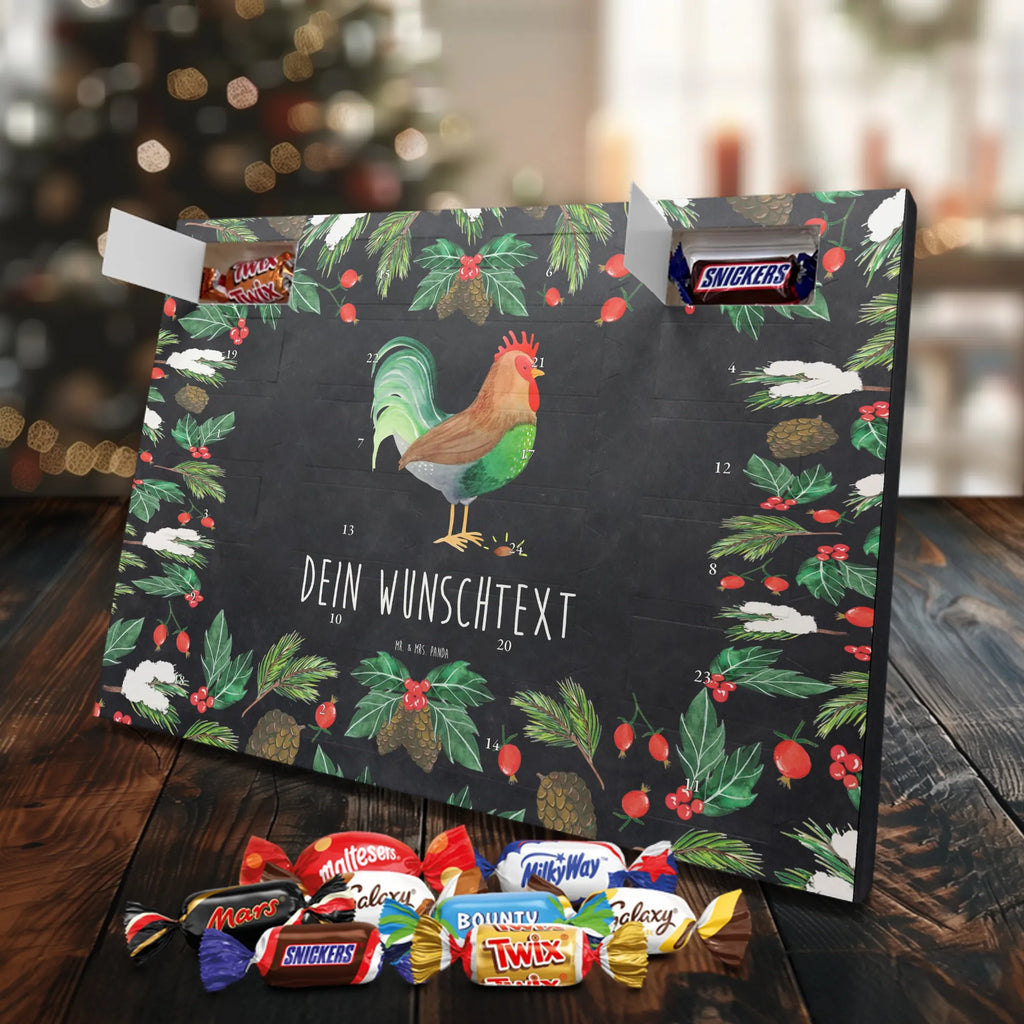 Personalisierter Schoko Adventskalender Hahn Korn Personalisierter Adventskalender, Adventskalender mit Namen, Landwirt, Landwirtin, Hoftiere, Bauernhof, Henne, Natur, Korn, Hahn, Eier