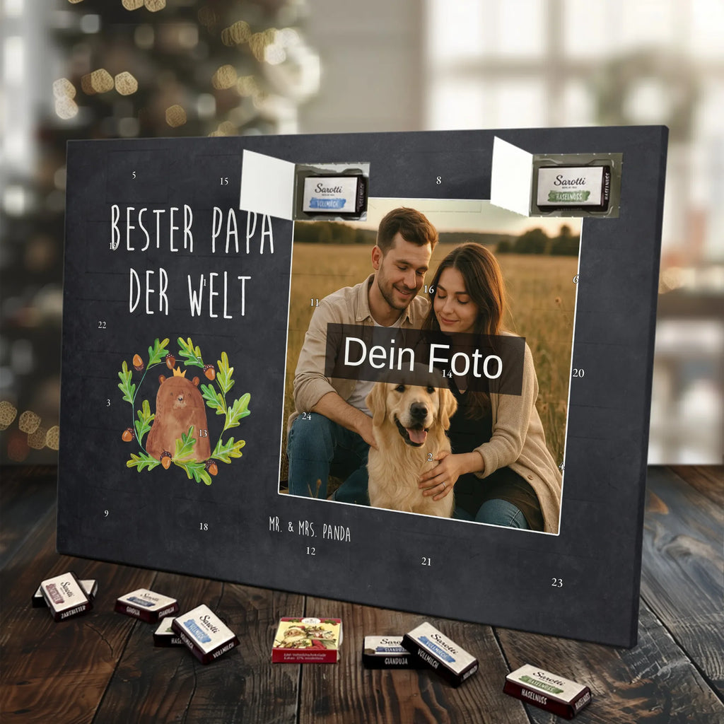 Personalisierter Schoko Foto Adventskalender Bär König Personalisierter Schoko Foto Adventskalender, Teddybär, Teddy, Bär, Vater, Bester Vater, Dad, Vatertag, Daddy, Bester Papa, Papa Bär, Papi, Weltbester Papa, Papa